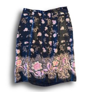 french connection silk skirt